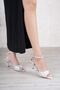 Women's Rise Summer Heeled Shoes - Polka Dot-White - 2