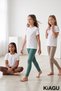 Girls' 3-Pack Plain & Cotton Leggings Set - Casual Long Leggings - 6