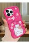 iPhone 13 Pro Max Compatible Case Camera Protector Red Silicone Couple Phone Case Cat Pattern