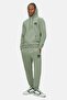 Soho Agave Green Hooded Embroidered Loose Fit Men's Sweatshirt - 2