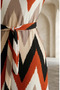 Bürümcük Fabric Zigzag Patterned Hijab Dress 0580A-02 Tile Mink - 4