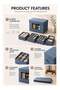 SOTEN 5 Pcs Foldable Storage Boxes, Drawer & Closet Organizer with Grids & Dividers for Underwear, Socks, Bras, and Multi-Functional Space Saving Storage - 3