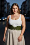 Plus Size Khaki Women's Belt Corset Style Three Buckle Waist Highlighting - 5