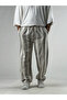 Striped Beige Linen Men's Baggy Trousers Coc3290 - 4