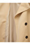 Apolet Detailed Pocketed Belted Long Sleeve Buttoned Double-Breasted Gabardine Trench Coat - 8