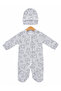 100% Cotton Baby Romper and Hat Set with Booties, 3-Piece Set - Boxed Product - 3