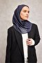 Cotton Polyester Soft Scarf Light Gray Geometric Patterned Non-Slip Textured Tok Duruşlu 90X90 - 4