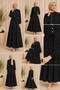 Women's Hijab Viscose Fabric Beli Tunnel Polka Dot Dress - 2