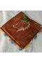 Handmade Needlework Writing, Scarf, Yemeni, Mevlit Cover, Head Cover, 4 Sides Embroidered, 100% Cotton, 100*100cm - 3