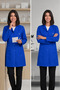 Women's Shirt Collar Long Sleeve Long Length Color Options Alpaca Fabric Doctor and Nurse Coat - 7