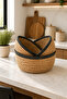 3-Piece Wicker Basket |   Storage Box |   Organizer |   Kitchen Bathroom Organizer