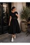 Women's Belted Poplin Midi Dress - 5