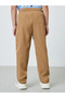 Boys Beige Badge Detail Pants With Drawstring Waist - 4