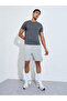 Men Grey Short Sleeve Training T-Shirt With Reflector Print - 2