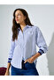 Multi-Color Striped Long Ribbed Cuffs Sleeve Shirt - 3