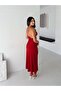 Women's Tie-Detail Deep Slit Low-Cut Dress - 4