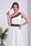 Women's One-Shoulder Ethnic Embroidery Detailed Linen Summer Dress White, Khaki - 4