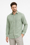 Men's Shirt - Linen Long Sleeve Shirt with Cuffs - 4760