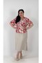 Women's Plus Size Dress Shirt Set Red - 5