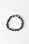 Hematite - Natural Stone Bracelet with Zircon Apparatus (10 mm) - 5