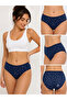 Floral High-Waisted Women's Panties Mixed Patterned 3 Pieces - 3