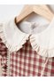 Elegant Detailed Plaid Gilet Dress and Bag Combination - 3