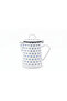 White Enamel Kettle with Blue Polka Dot Print — 1.8 Ltr