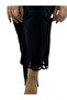 Plus Size Lycra Elastic Waist Embroidery Detailed Piped Leg Slim Viscose Women's Leggings Trousers - 5
