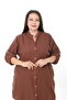 طقم نسائي من قماش الموسلين مقاس كبير - 7