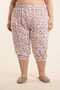 5 Pieces 100% Cotton Plus Size Mixed Floral Patterned Granny Long Johns Knee-Length Elastic Mom Underwear - with Sleep Band Gift - 8
