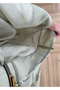Women's Khaki Lace-Up Chinese Button Transparent Long Shirt - 3