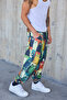 Men's Pleated Loose Shalwar Trousers with Elastic Waist and Cuffs - 5