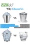 2PCS Ice Buckets and Stainless Steel Ice Cubes for Parties Stainless Steel Beverage Chiller with Ha - 4