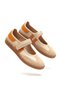 Menja Premium Beige Orange Velcro Comfortable Sports Ballerinas - 3