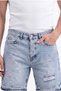 Men's Boyfriend Distressed Jean Shorts Light Blue - 2