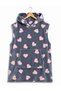 Four Seasons Sleeveless Fleece Plush Poncho Pink Heart Model