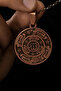 Women's and Men's Copper Necklace Thick Model Celcelutiy Patterned Antialarjic Copper Necklace - 5