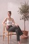 High Waist Wide Leg Striped Camisole Summer Pajama Bottoms - 3