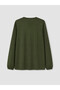 Özmarka New Season Green Tie-Neck Embroidered Blouse - 7