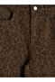 Leopard Patterned Wideleg Women's Jean Trousers - 7