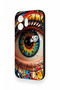 Honor 600 Compatible Colorful Eye-Pop Pattern Silicone Case - 4