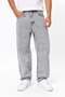 Men's Gray Buggy Jean Trousers Loose Fit Washed Denim Casual Comfortable Cut Jeans