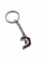 316L Stainless Steel Simple and Special Design Keychain & Bag Ornament with Crescent/Moon Figure - 3