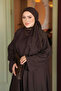 Brown Shawl Detailed Tunic Trouser Suit - 4