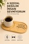 Bamboo 2-Cup Coffee Presentation Tray, I'M Not Social, I Don'T Like People Coaster