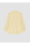 Yellow Plus Size Poplin Women's Shirt - 4