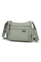 Light Gray Medium Size Multi-Pocket Waterproof Ultra Light Fabric Women's Crossbody Bag - 2