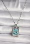 316L Steel Silver Color Pink Zircon Stone Crown Heart Portrait Model Women's Necklace