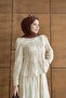 Miray Skirted Stoned Button Detailed Brode - Fisto Double Set - 3