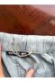 Sage Green Linen Blend Drawstring Mini Skirt - 8